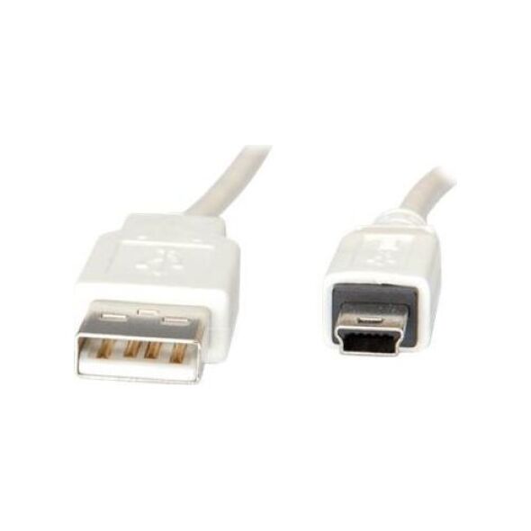 Kabel USB Value USB-A - miniUSB 0.8 m Biały (11.99.8708-10)