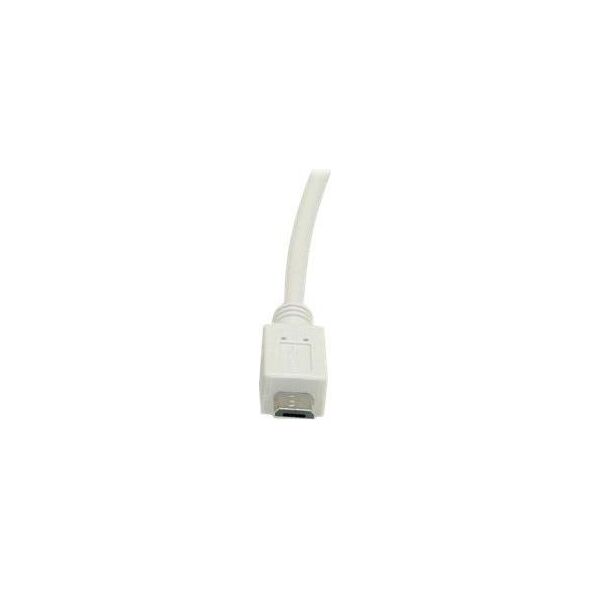 Kabel USB Value USB-A - microUSB 0.8 m Biały (11.99.8754-10)
