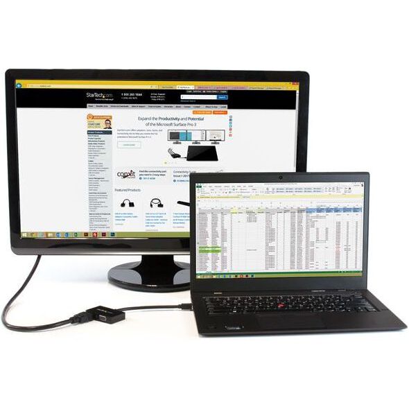 Adapter AV StarTech DisplayPort Mini - HDMI - D-Sub (VGA) czarny (MDP2HDVGA)