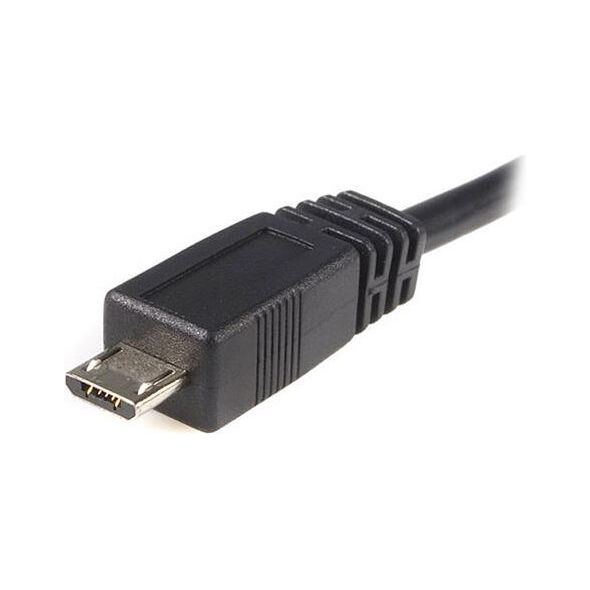 Kabel USB StarTech USB-A - microUSB 0.5 m Czarny (UUSBHAUB50CM)