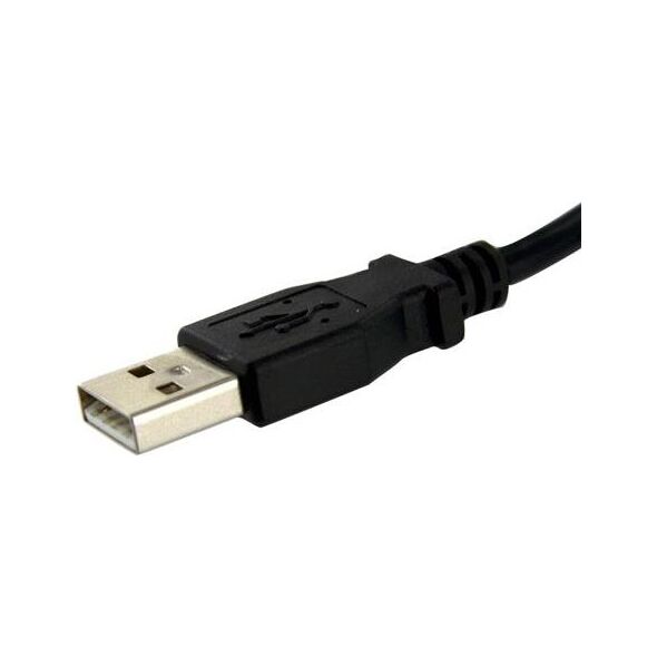 Kabel USB StarTech USB-A - USB-A 0.6 m Czarny (USBPNLAFAM2)