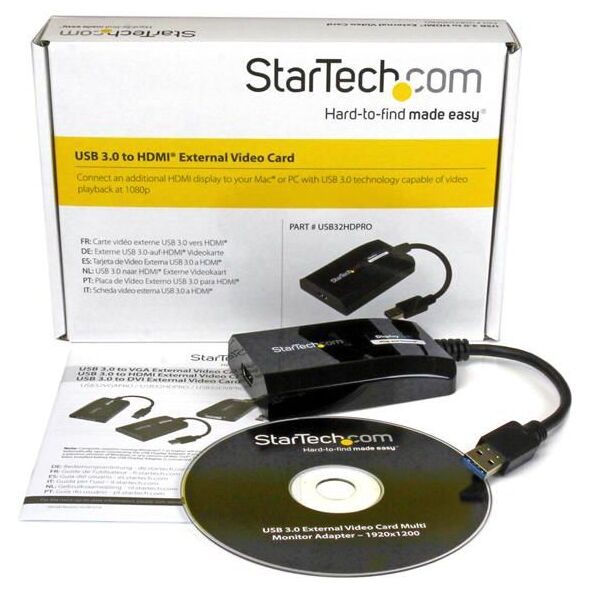 Adapter USB StarTech USB32HDPRO USB - HDMI Czarny  (USB32HDPRO)