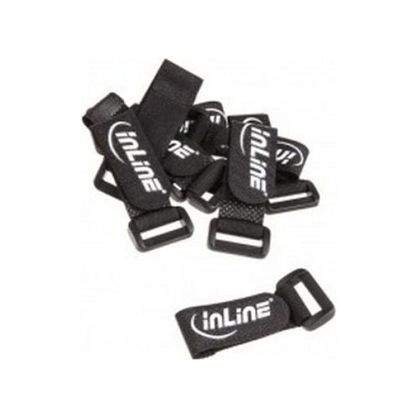 Organizer InLine Rzep Czarny 10 sztuk  (59945E)