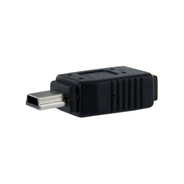 Adapter USB StarTech microUSB - miniUSB Czarny  (UUSBMUSBFM)