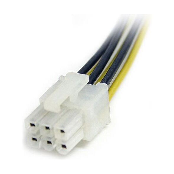 StarTech PCIe 6-pin - PCIe 6-pin x2, 0.15m, Żółty (PCIEXSPLIT6)