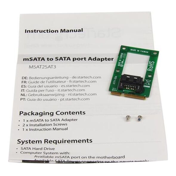 StarTech Adapter MSATA do SATA (MSAT2SAT3)