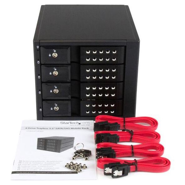 Kieszeń StarTech na 4 dyski twarde 3.5", SATA, SAS (HSB4SATSASBA)