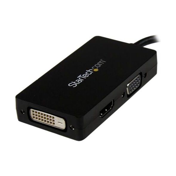 Adapter AV StarTech DisplayPort - HDMI - D-Sub (VGA) - DVI-D czarny (DP2VGDVHD)