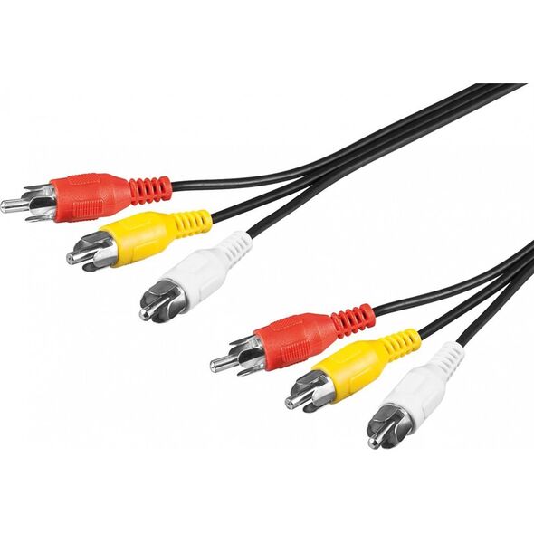 Kabel Goobay RCA (Cinch) x3 - RCA (Cinch) x3 2m czarny (50381)