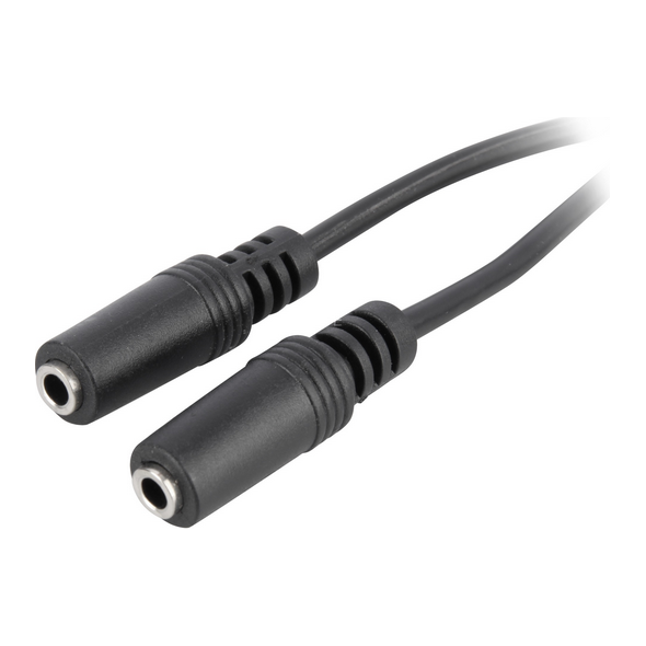 Kabel Goobay Jack 3.5mm - Jack 3.5mm x2 0.2m czarny (50464)