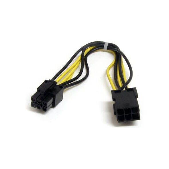 StarTech PCIe 6-pin - PCIe 6-pin, 0.2m, Żółty (PCIEPOWEXT)