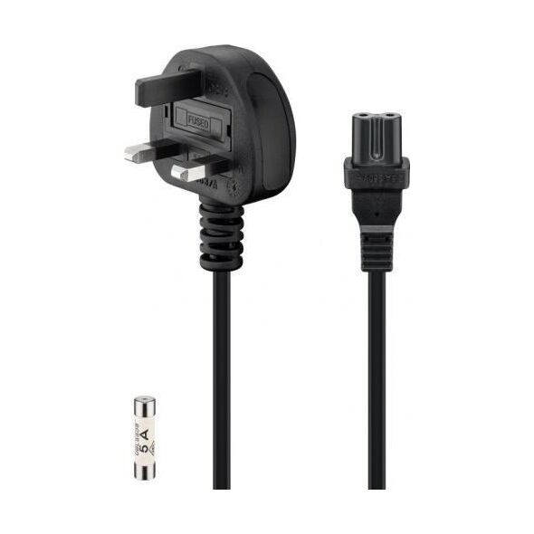 Kabel zasilający Goobay goobay Stromkabel UK Typ G->C7, Kabel 1,8 Meter - 93959