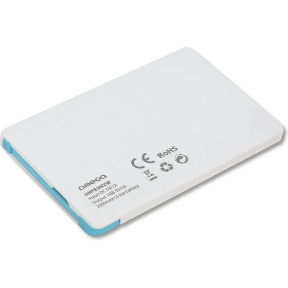 Powerbank Omega 2000mAh Biały