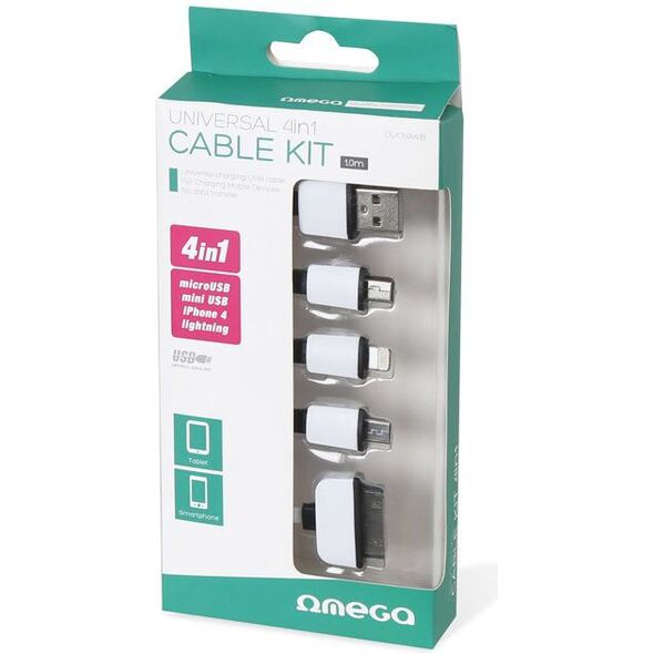 Kabel USB Omega USB-A - 1 m Czarny (OUCK4WB)