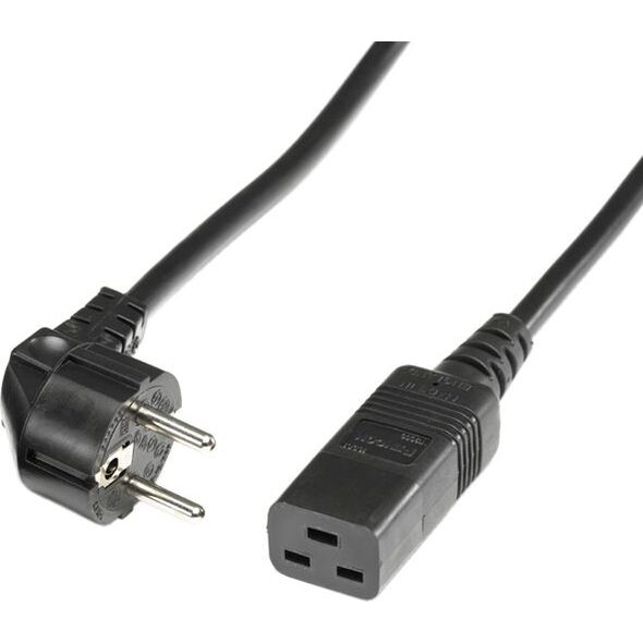 Kabel zasilający Roline Schuko IEC320-C19 16A/250V, 2m, czarny (19.08.1552)