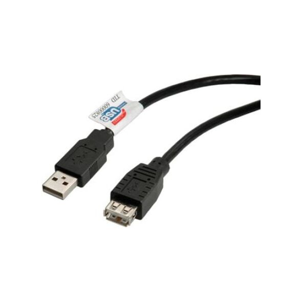 Kabel USB Roline USB-A - 1.8 m Czarny (11.02.8948)