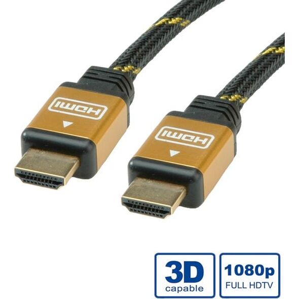 Kabel Roline HDMI - HDMI 15m złoty (11.04.5560)