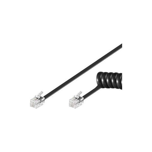 Goobay Kabel telefoniczny (Spiralny) RJ10, 4m (68002)