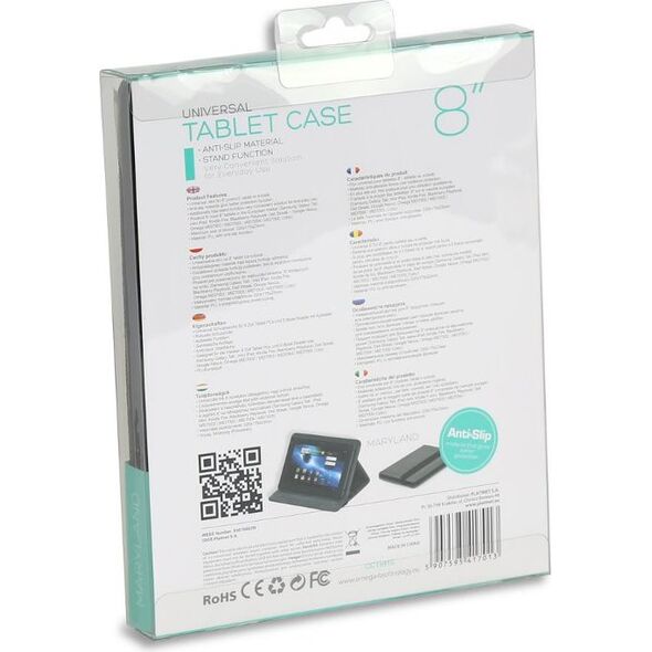 Etui na tablet Omega Uniwersalne Maryland 8 cali Szare (OCT8MG)
