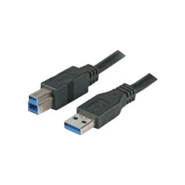 Kabel USB Mcab USB-A - USB-B 3 m Czarny (7300036)