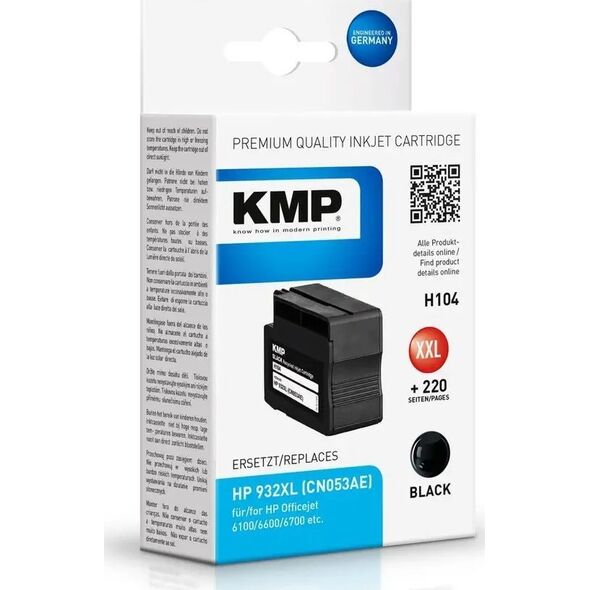 Tusz KMP KMP H104 ink cartridge black comp. with HP CN 053 AE 932 XL - 1725,4001