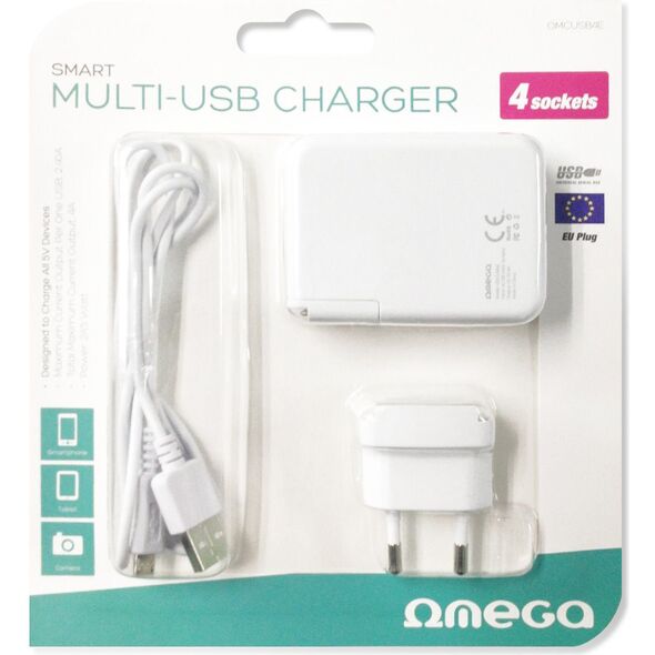 Ładowarka Omega 4x USB-A 2.4 A (42672)