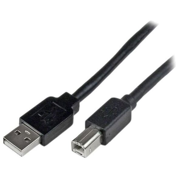 Kabel USB StarTech USB-A - USB-B 20 m Czarny (USB2HAB65AC)