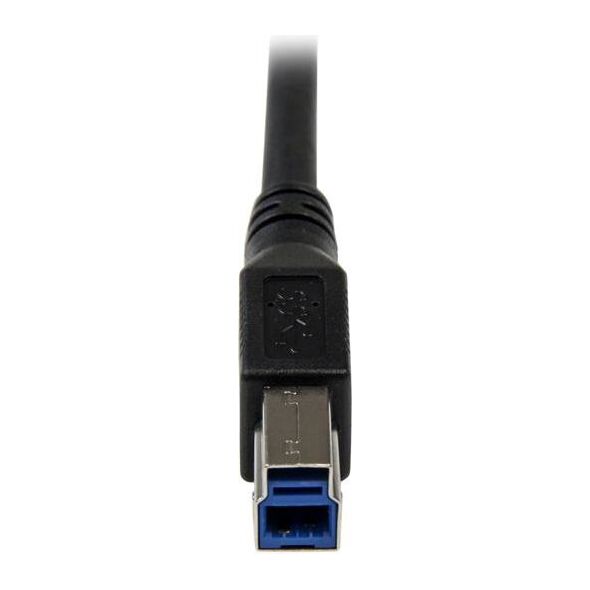 Kabel USB StarTech USB-A - USB-B 1 m Czarny (USB3SAB1MRA)