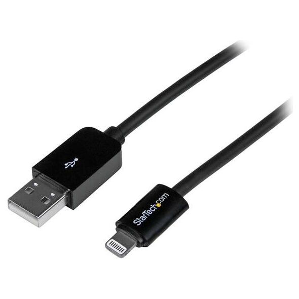 Kabel USB StarTech USB-A - Lightning 1 m Czarny (USBLT1MB)