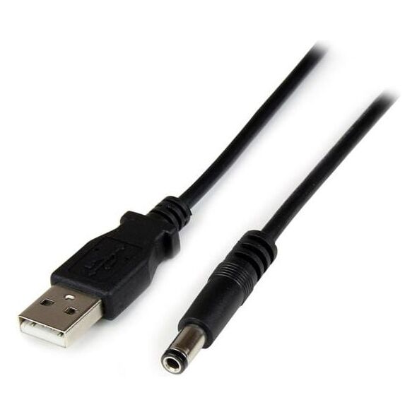 Kabel USB StarTech USB-A - DC 5.5 mm 1 m Czarny (USB2TYPEN1M)