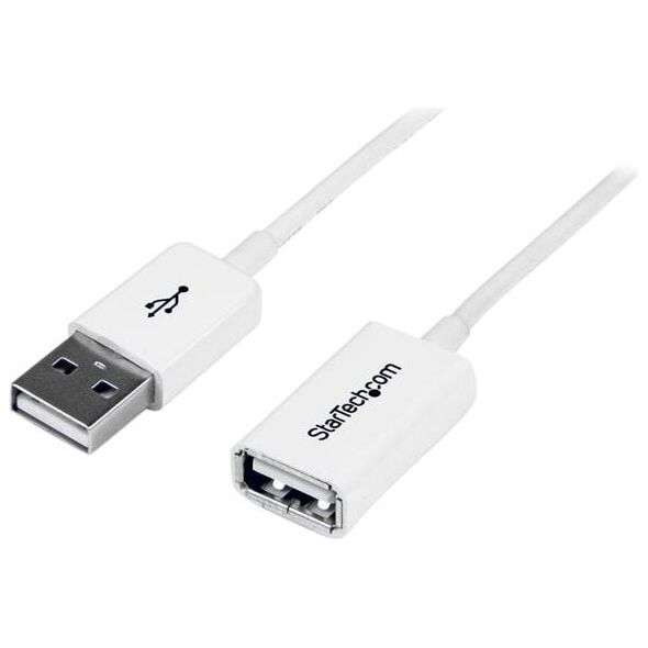 Kabel USB StarTech USB-A - USB-A 3 m Biały (USBEXTPAA3MW)