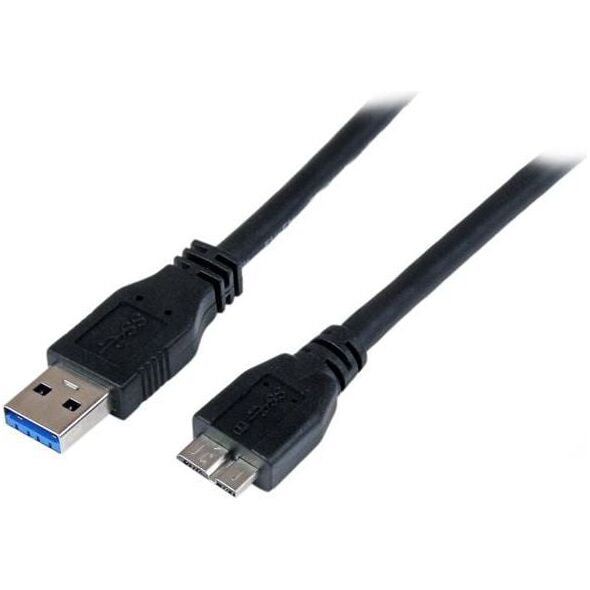 Kabel USB StarTech USB-A - micro-B 1 m Czarny (USB3CAUB1M)