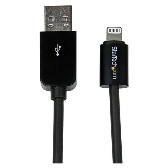 Kabel USB StarTech USB-A - Lightning 1 m Czarny (USBLT1MB)