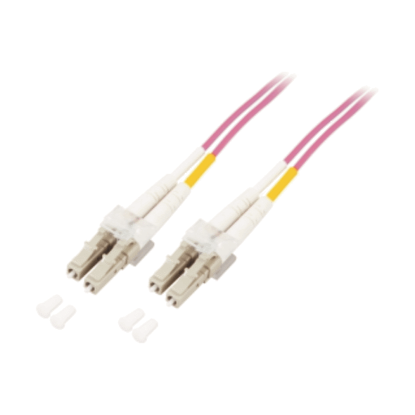 Mcab Patchcord światłowodowy DUPLEX LC/LC, 50/125, OM4, LSZH, 1m, fioletowy (7003401)