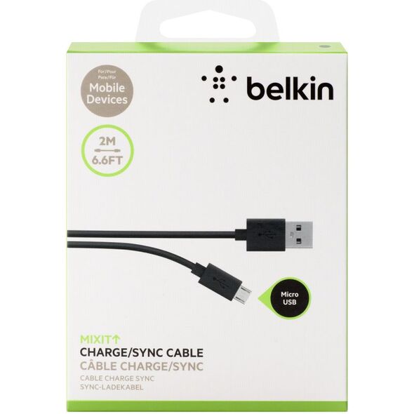 Kabel USB Belkin USB-A - microUSB 2 m Czarny (F2CU012bt2M-BLK)