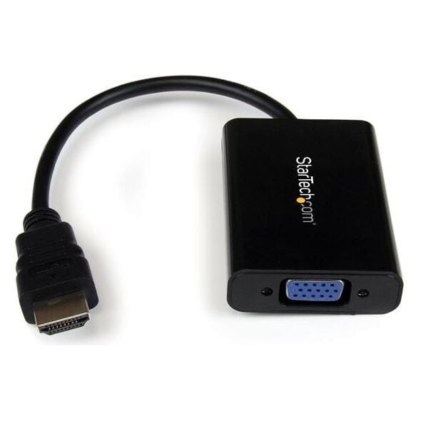 Adapter AV StarTech HDMI - D-Sub (VGA) czarny (HD2VGAA2)