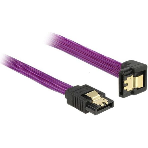 Delock SATA - SATA, 0.5m, Fioletowy (83696)