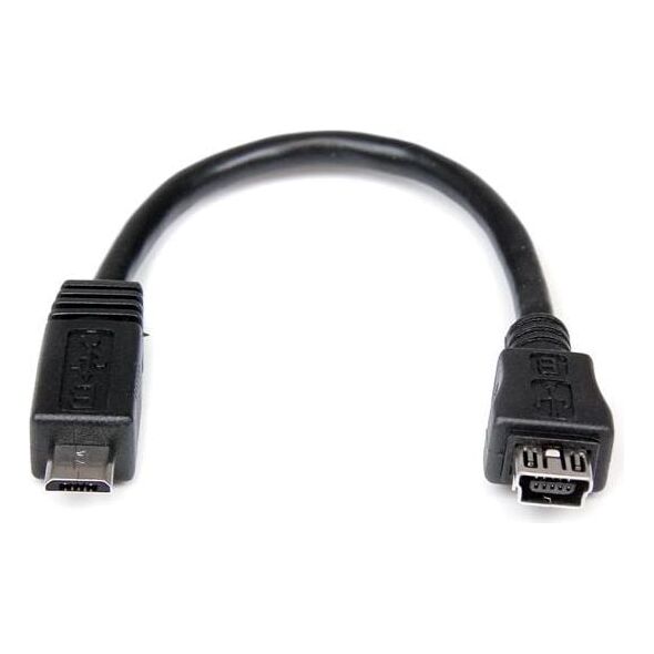 Adapter USB StarTech microUSB - miniUSB Czarny  (UUSBMUSBMF6)