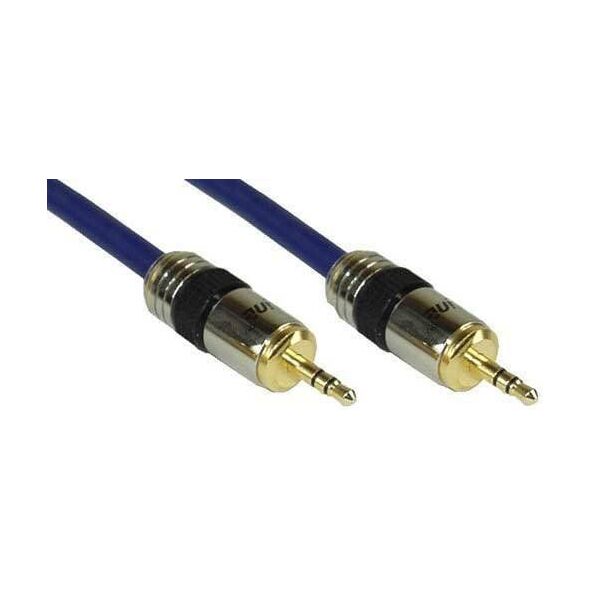 Kabel InLine Jack 3.5mm - Jack 3.5mm 15m niebieski (99956P)