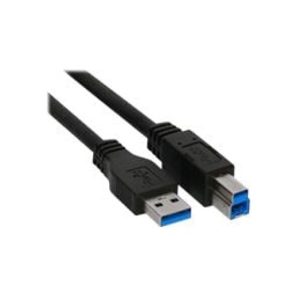Kabel USB InLine USB-A - USB-B 1 m Czarny (35310)