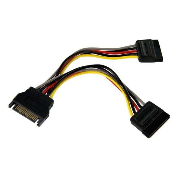 StarTech SATA 15-pin - SATA 15-pin x2, 0.15m, Wielokolorowy (PYO2SATA)