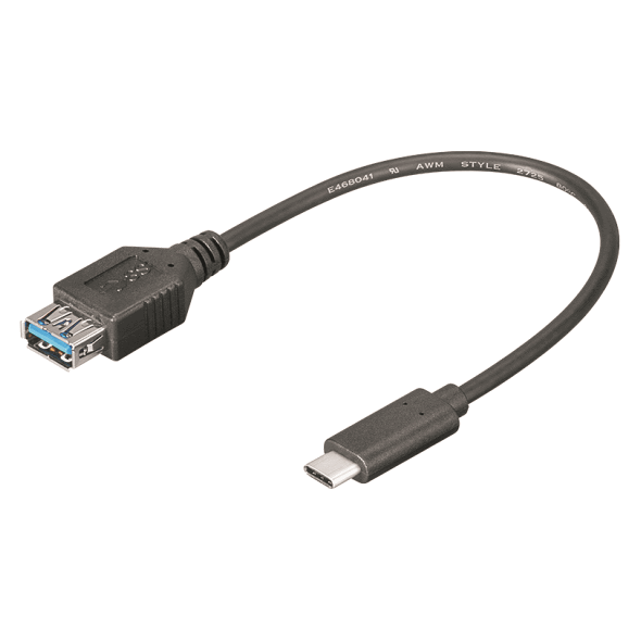 Kabel USB Mcab USB-A - USB-C Czarny (7001305)