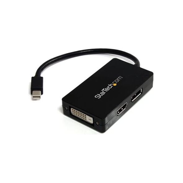 Adapter AV StarTech DisplayPort Mini - HDMI - D-Sub (VGA) - DVI-D czarny (MDP2DPDVHD)
