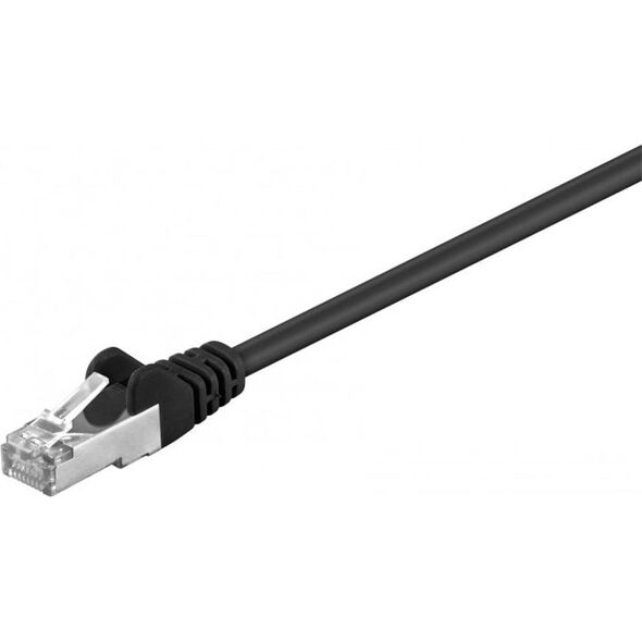 Goobay Patchcord, CAT5e, SF/UTP, 1m, czarny (68666)