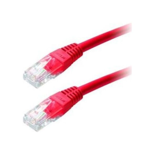 Lynx CS Patchcord, Cat6, UTP, 1m, czerwony (PK-UTP6-010-RED)