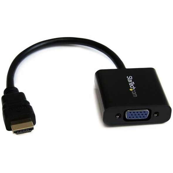 Adapter AV StarTech HDMI - D-Sub (VGA) 0.1m czarny (HD2VGAE2)