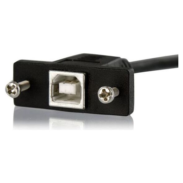 Kabel USB StarTech USB-B - USB-B 0.3 m Czarny (USBPNLBFBM1)