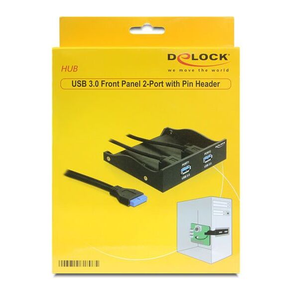 Delock Panel przedni 3.5" / 3.5" 2x USB 3.0 (61896)