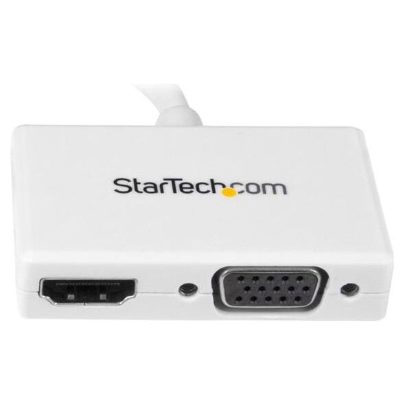 Adapter AV StarTech DisplayPort Mini - HDMI - D-Sub (VGA) biały (MDP2HDVGAW)