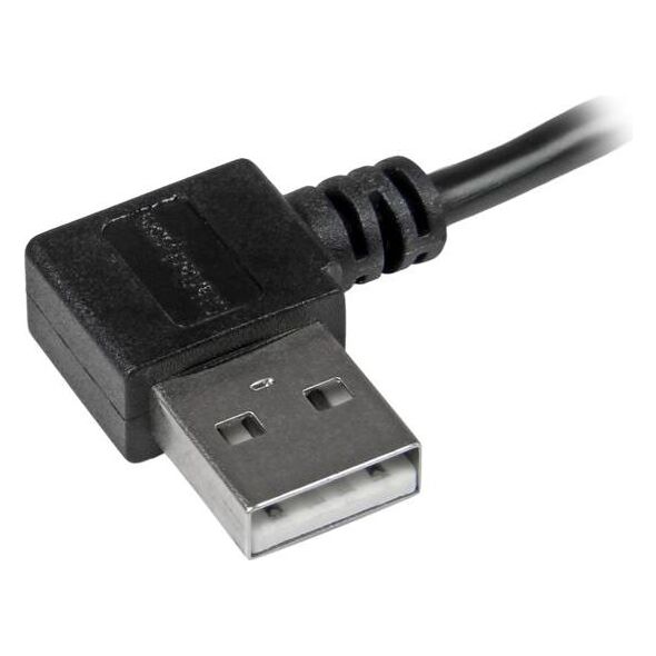 Kabel USB StarTech USB-A - microUSB 1 m Czarny (USB2AUB2RA1M)